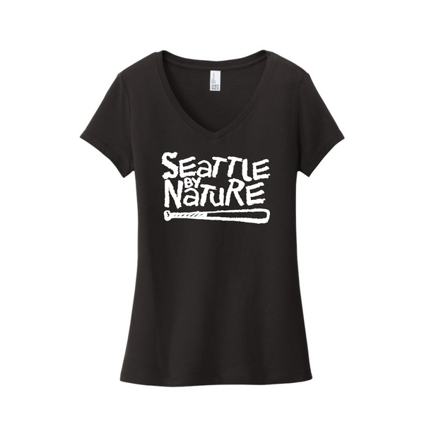 Seattle by Nature (Black) Woman's V-Neck